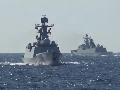 قطع بحرية صينية وروسية تجري دوريات عسكرية في المحيط الهادئ، 23 أكتوبر 2021 - REUTERS