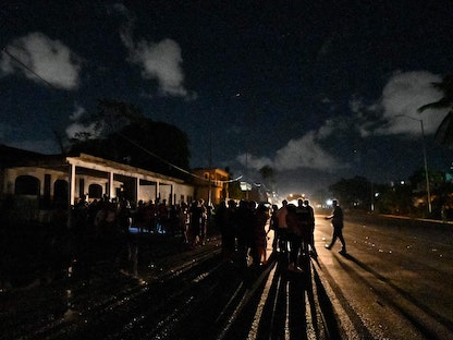 تظاهرة في العاصمة الكوبية هافانا بسبب انقطاع الكهرباء - 29 سبتمبر 2022 - AFP
