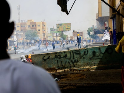 جانب من الاحتجاجات في العاصمة السودانية الخرطوم - 30 يونيو 2022 - REUTERS