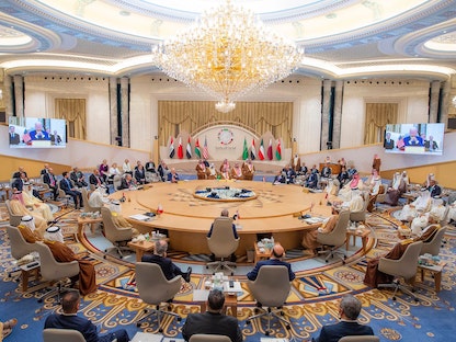 القادة المشاركون في "قمة جدة للأمن والتنمية" خلال اجتماعهم. السعودية 16 يوليو 2022 - واس