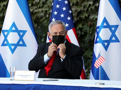 رئيس الوزراء الإسرائيلي بنيامين نتنياهو - 28 أكتوبر 2020 - REUTERS