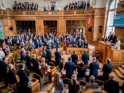 افتتاح جلسة للبرلمان الدنماركي بالعاصمة كوبنهاجن. 4 أكتوبر 2022 - REUTERS