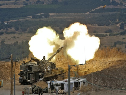 المدفعية الإسرائيلية تقصف مناطق عدة في جنوب لبنان بعد إطلاق صواريخ باتجاه شمال إسرائيل - 6 أغسطس 2021 - AFP