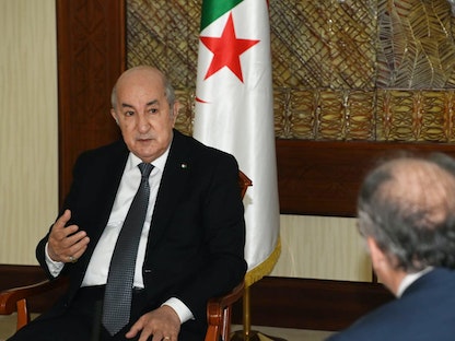 الرئيس الجزائري عبد المجيد تبون خلال مقابلة مع صحيفة "لوفيجارو" الفرنسية - Facebook@AlgerianPresidency