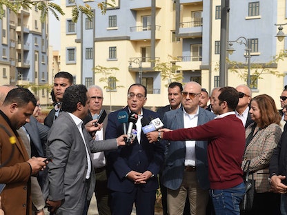 رئيس الوزراء المصري مصطفى مدبولي يدلي بتصريحات صحافية في القاهرة - 28 يناير 2023 - facebook/EgyptianCabinet
