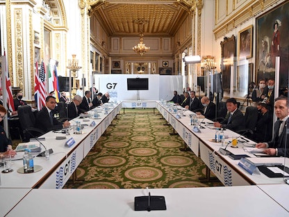 جانب من اجتماع وزراء خارجية مجموعة السبع في لندن - 5 مايو 2021 - AFP