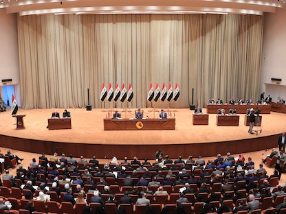 مجلس النواب العراقي في جلسة بتاريخ 28 فبراير 2022. - Twitter/@Parliament_iq