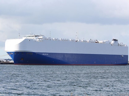 سفينة هيليوس راي التي تعرضت لانفجار في خليج عمان يوم 25 فبراير 2021 (صورة أرشيفية). - vesseltracker.com