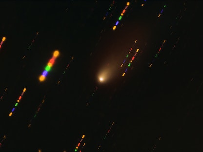 صورة منشورة من قبل المرصد الأوروبي الجنوبي تظهر المذنب "2 آي بوريسوف" خلال مروره بالقرب من الشمس  - AFP