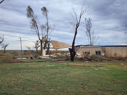 أضرار خلفها إعصار "إلسا" في غرب أستراليا - 14 أبريل 2023 - via REUTERS