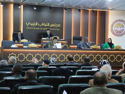 جلسة مجلس النواب الليبي في مدينة بنغازي. 7 فبراير 2023 - facebook/AbdullahBliheg.Official