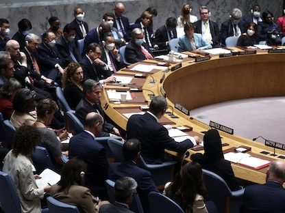 جلسة لمجلس الأمن الدولي لبحث الحرب في أوكرانيا - 22 سبتمبر 2022 - REUTERS