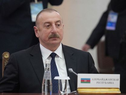 الرئيس الأذربيجاني إلهام علييف يحضر اجتماع قادة كومنولث الدول المستقلة في سانت بطرسبرغ روسيا. 26 ديسمبر 2022 - REUTERS