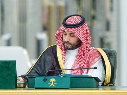 ولي العهد السعودي الأمير محمد بن سلمان خلال اجتماع لمجلس الوزراء. 11 أبريل 2023 - Twitter/spagov