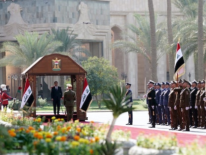 رئيس مجلس الوزراء العراقي الجديد محمد شياع السوداني يتسلّم مهامه رسمياً في القصر الحكومي في بغداد- 28 أكتوبر 2022 - الشرق