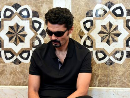 الممثل خالد نبوي في جنازة الفنان الراحل عمر شريف - AFP
