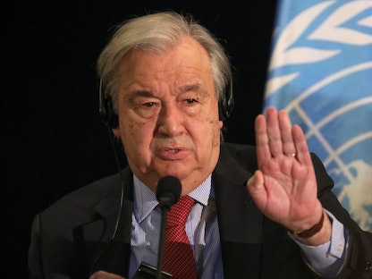 الأمين العام للأمم المتحدة أنطونيو جوتيريش - REUTERS