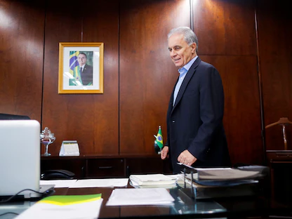 وزير الزراعة البرازيلي ماركوس مونتيس خلال مقابلة مع رويترز. البرازيل- 2 مايو 2022. - REUTERS