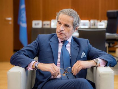 المدير العام للوكالة الدولية للطاقة الذرية رافائيل جروسي في مقر الوكالة في فيينا. 24 فبراير 2025 - Bloomberg