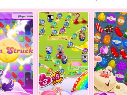 لقطة شاشة لواجهة لعبة كاندي كراش - king.com/game/candycrush