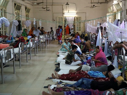 مرضى بحمى الضنك في أحد مستشفيات دكا عاصمة بنجلاديش. 2 أغسطس 2019 - REUTERS