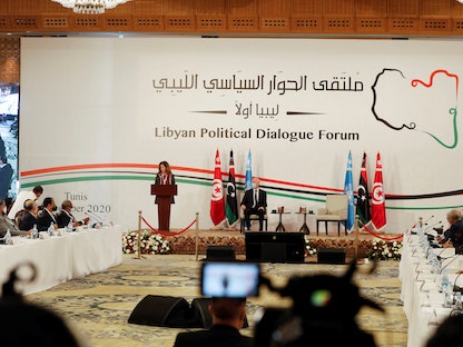 جانب من ملتقى الحوار السياسي الليبي في تونس العاصمة، تونس، 9 نوفمبر 2020 - REUTERS