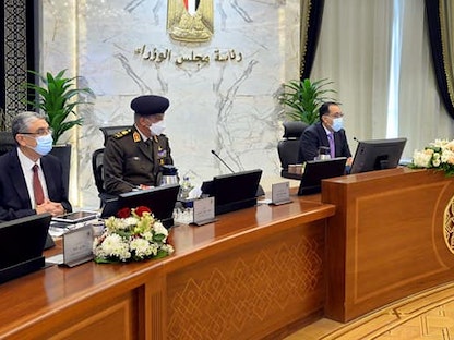 جانب من اجتماع الحكومة المصرية الأول في العاصمة الإدارية الجديدة، القاهرة - 23 ديسمبر 2021. - facebook/EgyptianCabinet