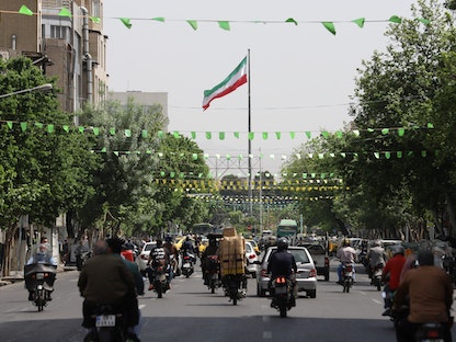 أحد شوارع العاصمة الإيرانية طهران - 10 أبريل 2021 - VIA REUTERS