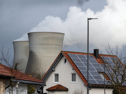 منظر عام لمحطة الطاقة النووية في جوندرمينجين المقرر إغلاق وحدتها الأخيرة. ألمانيا، 29 ديسمبر 2021 - REUTERS