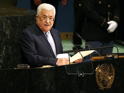الرئيس الفلسطيني محمود عباس في مقر الأمم المتحدة بنيويورك - REUTERS