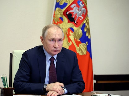 الرئيس الروسي فلاديمير بوتين يترأس اجتماعاً مع أعضاء حكومته في موسكو. 11 يناير 2023 - REUTERS
