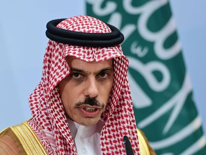 وزير الخارجية السعودي الأمير فيصل بن فرحان آل سعود يحضر مؤتمرا صحفيا مشتركا مع وزير الخارجية الألماني في برلين ، 19 أغسطس 2020 - AFP