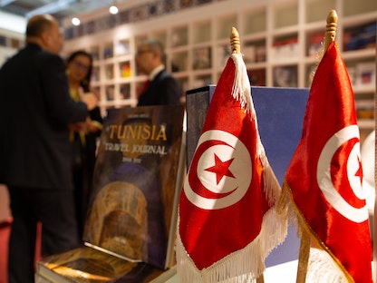 أعلام تونس في معرض الرياض الدولي للكتاب 2022. - Micheal Alnofal