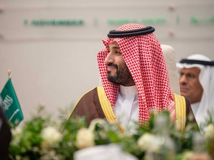ولي العهد السعودي الأمير محمد بن سلمان خلال إطلاق النسخة الثانية من قمة مبادرة "الشرق الأوسط الأخضر" في مدينة شرم الشيخ المصرية- 7 نوفمبر 2022. - واس