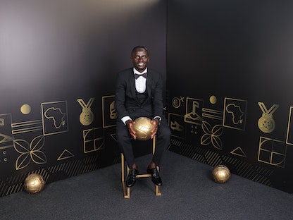 السنغالي ساديو ماني من حفل توزيع جوائز الاتحاد الإفريقي - 21 يوليو 2022 - Twitter/CAF_Online