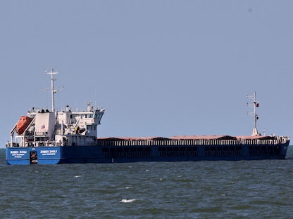 السفينة جيبيك جولي التي ترفع علم روسيا قبالة ميناء كاراسو على البحر الأسود، تركيا، 2 يوليو 2022 - REUTERS