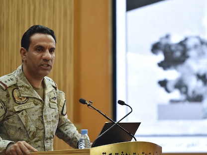 المتحدث باسم تحالف دعم الشرعية في اليمن العقيد تركي المالكي - AFP