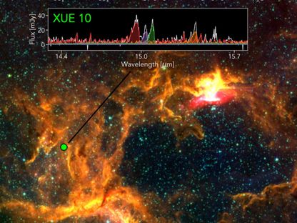 صورة حديثة لمنطقة تشكّل النجوم NGC 6357. الحقوق: جامعة ستوكهولم و ماريا كلوديا راميريز-تانوس، معهد ماكس بلانك لعلم الفلك. - جامعة ستوكهولم و ماريا كلوديا راميريز-تانوس، معهد ماكس بلانك لعلم الفلك