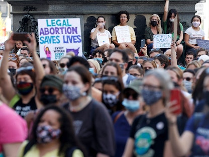 تظاهرة مؤيّدة للإجهاض في ولاية بنسلفانيا - 2 أكتوبر 2021 - REUTERS