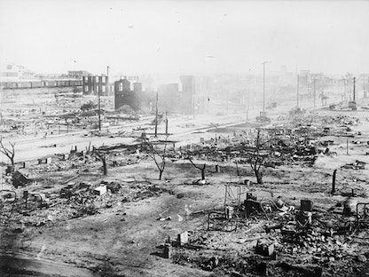 جانب من آثار الدمار في مدينة تولسا عام 1921 - via REUTERS