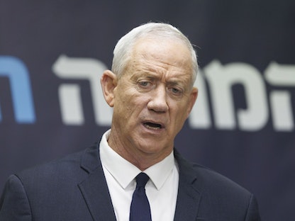 وزير الدفاع الإسرائيلي بيني جانتس خلال أداء أعضاء الكنيست الجديد لليمين في القدس. 15 نوفمبر 2022 - Bloomberg