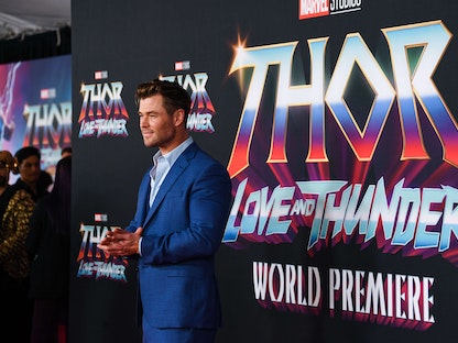 الممثل كريس هيمسورث يحضر العرض الأول لفيلم Thor الجديد في لوس أنجلوس - 23 يونيو 2022 - AFP