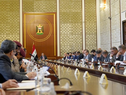 رئيس الوزراء العراقي مصطفى الكاظمي يرأس جلسة استثنائية لمجلس الوزراء، بغداد، 11 سبتمبر 2021 - twitter@IraqiPMO