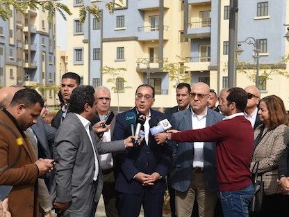 رئيس الوزراء المصري مصطفى مدبولي يدلي بتصريحات صحافية في القاهرة - 28 يناير 2023 - facebook/EgyptianCabinet