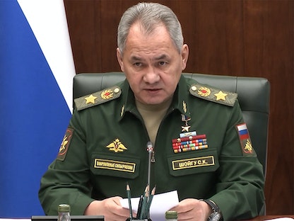 وزير الدفاع الروسي سيرجي شويجو، موسكو - 26 مارس 2022 - AFP