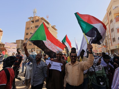 احتجاجات ضد "الاتفاق الإطاري" في العاصمة السودانية الخرطوم. 08 ديسمبر 2022 - REUTERS
