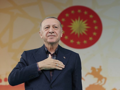 الرئيس التركي رجب طيب أردوغان في لقاء مع أنصاره بولاية سامسون تركيا. 10 ديسمبر 2022 - TWITTER/@RTErdogan