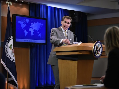 جون كيربي المتحدث باسم وزارة الدفاع الأميركية "بنتاغون" - AFP