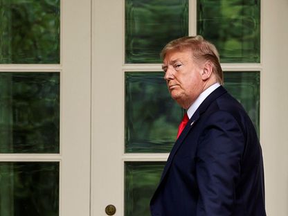 الرئيس الأميركي دونالد ترمب في البيت الأبيض في العاصمة واشنطن - REUTERS