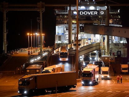 ميناء دوفر بعد انتهاء الفترة الانتقالية لخروج بريطانيا من الاتحاد الأوروبي بريكست، 31 ديسمبر 2020 - REUTERS